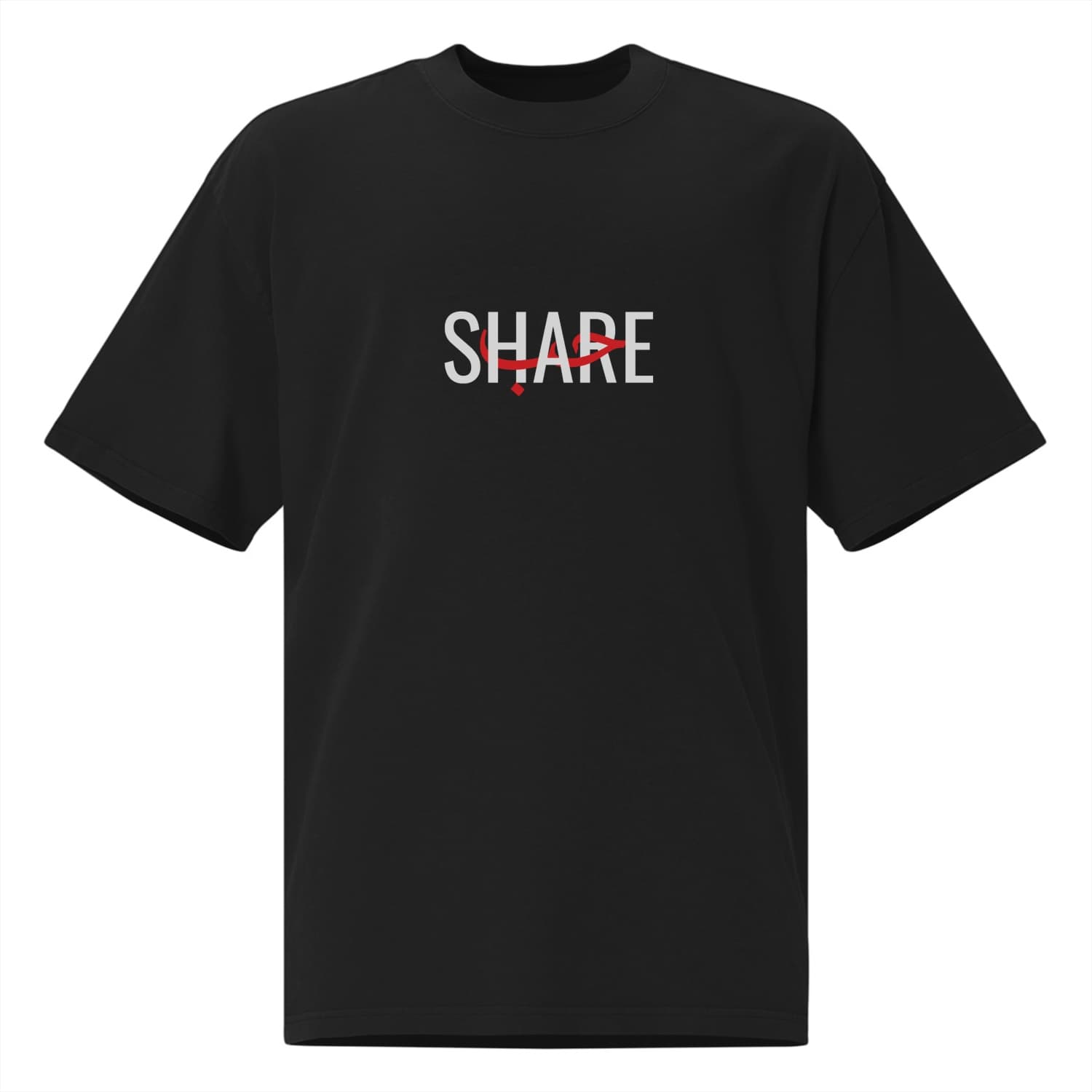 T-shirt oversize Share حب